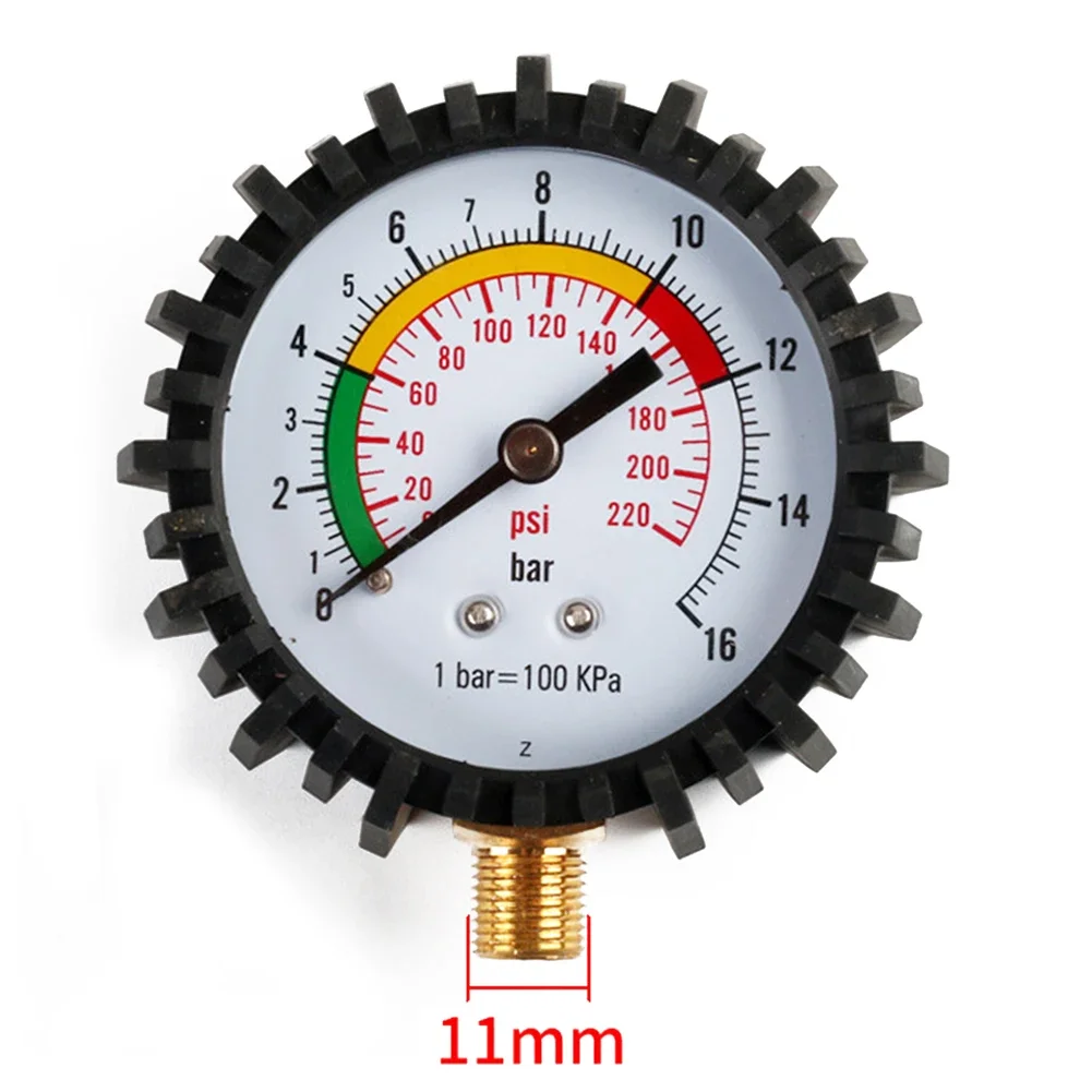 0-220psi Auto Auto Pneumatico Manometro di Pressione Dell\'aria Strumento di Riparazione Dei Pneumatici Per Auto Pompa di Gonfiaggio Diametro