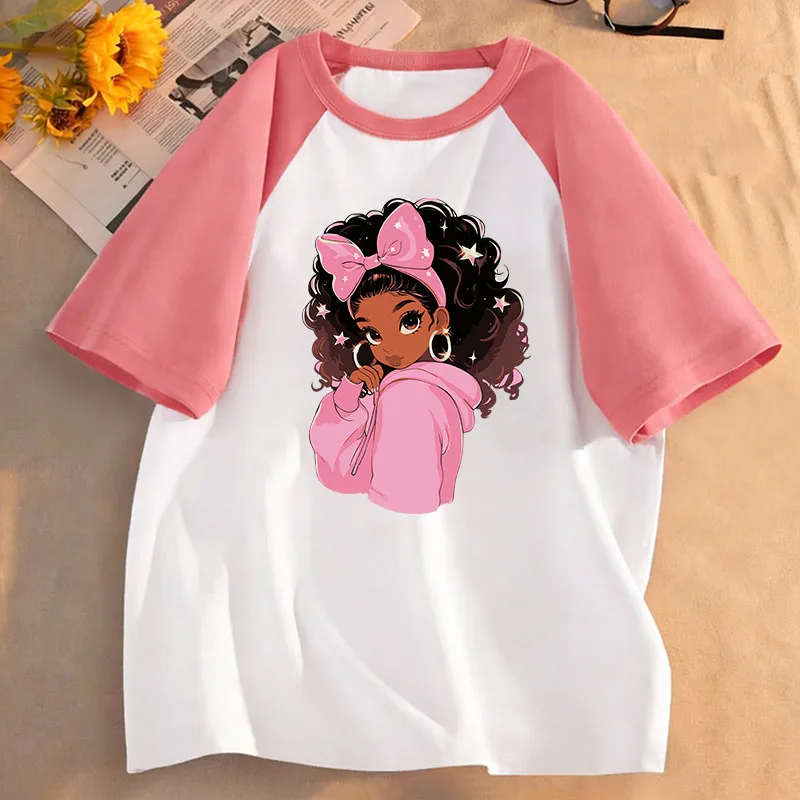 Hip-Hop Mädchen Bedruckte Gothic T-Shirts Kinder T-Shirt Harajuku für Jungen Mädchen Sommer Frühling Lässiges Oberteil Tee