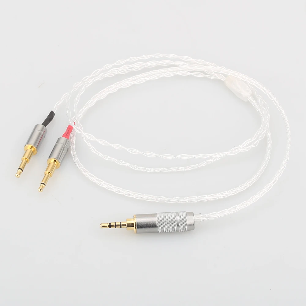 Audiocrast 2.5mm 8core Silver Plated Headphone Upgrade Cable for HE1000 HE400S HE560 Oppo PM-1 PM-2