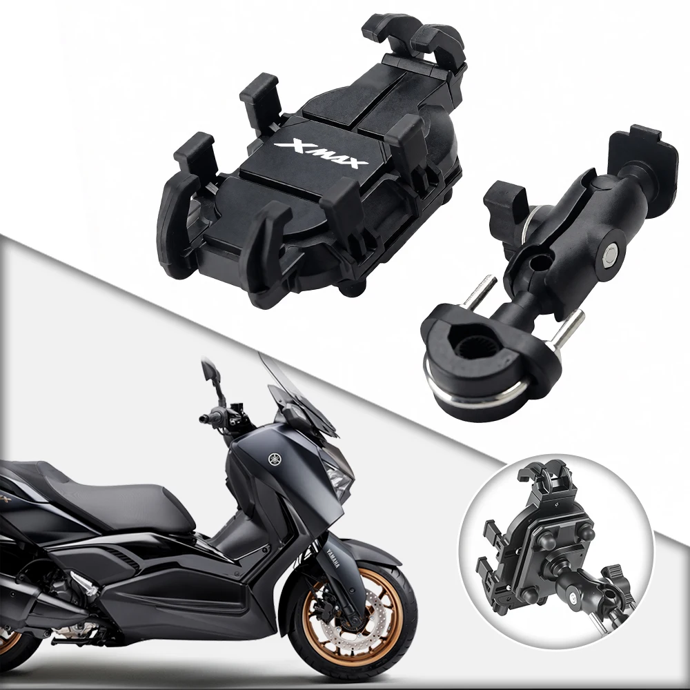 Riding Motorcycle Aluminum Phone Navigation Holder Shock Absorber For  XMAX TMAX NMAX VMAX NMAX XMAX125 Xmax300 250 1700 1200