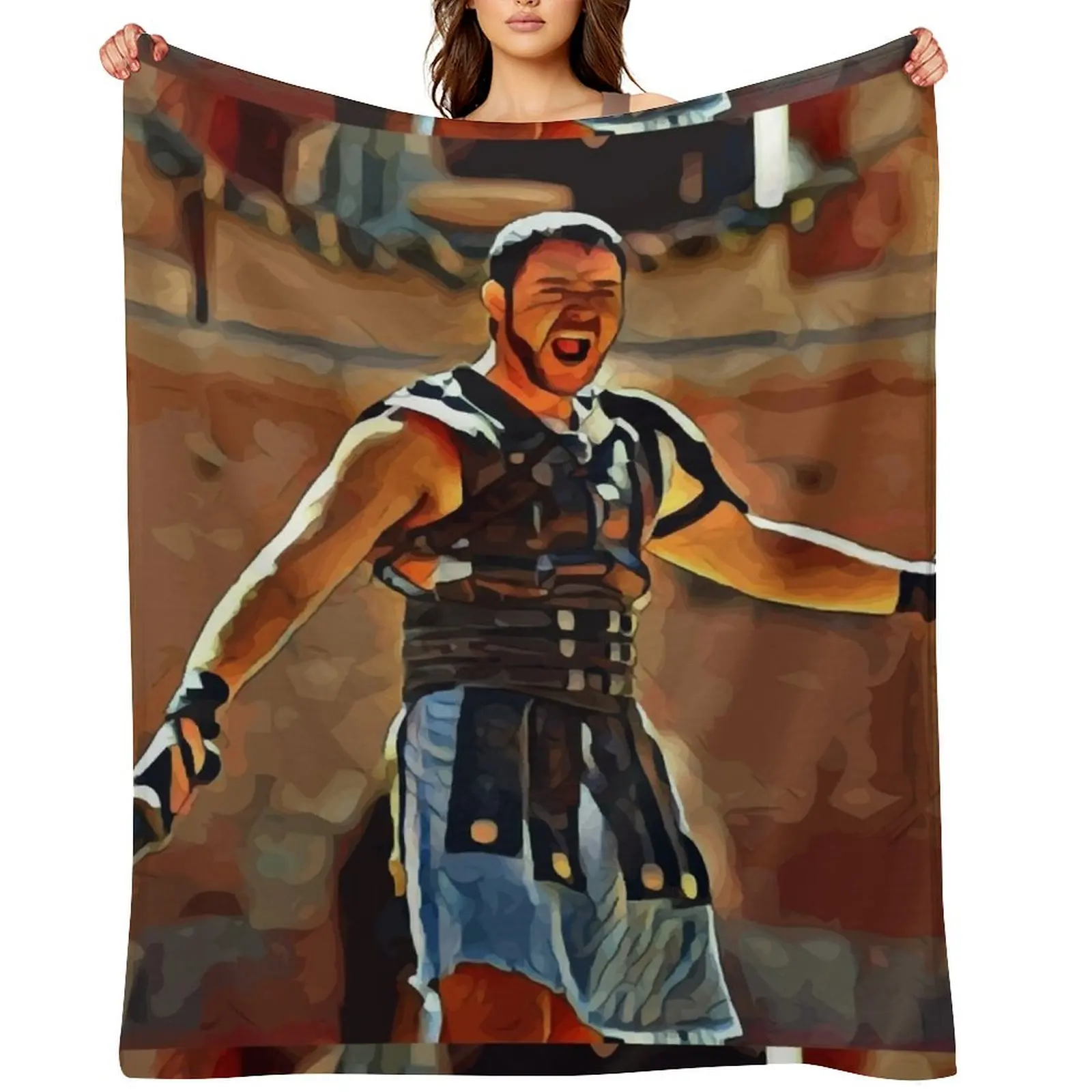 

Gladiator - Russell Crowe Throw Blanket blankets and throws Blankets Sofas Of Decoration Plush Soft Plaid Blankets