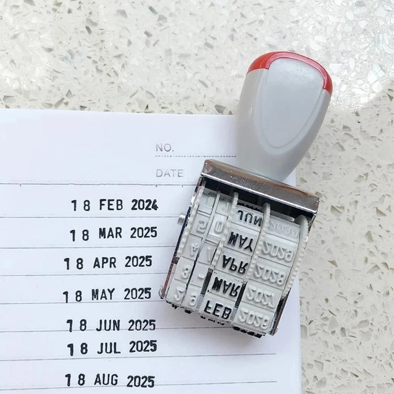 Rubber Stamp Line Dater English Date Stamp Office Stamp Rotating Stamp best sale