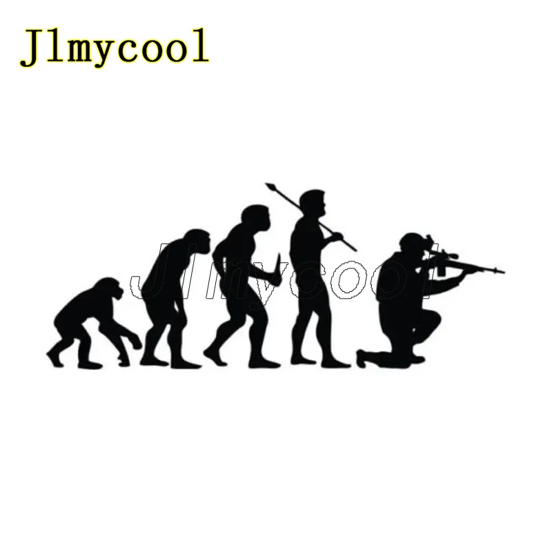 

15.2CM*6.1CM Creative Evolution Sniper Cool Vinyl Car Stickers Black Silver Decal Sticker