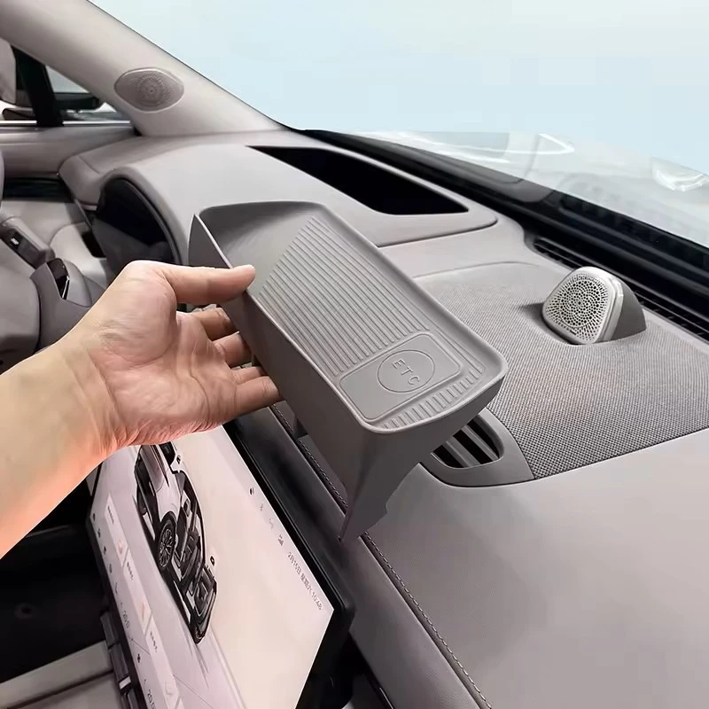 

For ZEEKR 7X 2025 2026 Car Dashboard Navigation Screen Storage Box Silicone Dashboard Storage Box Automobile Interior Accessorie