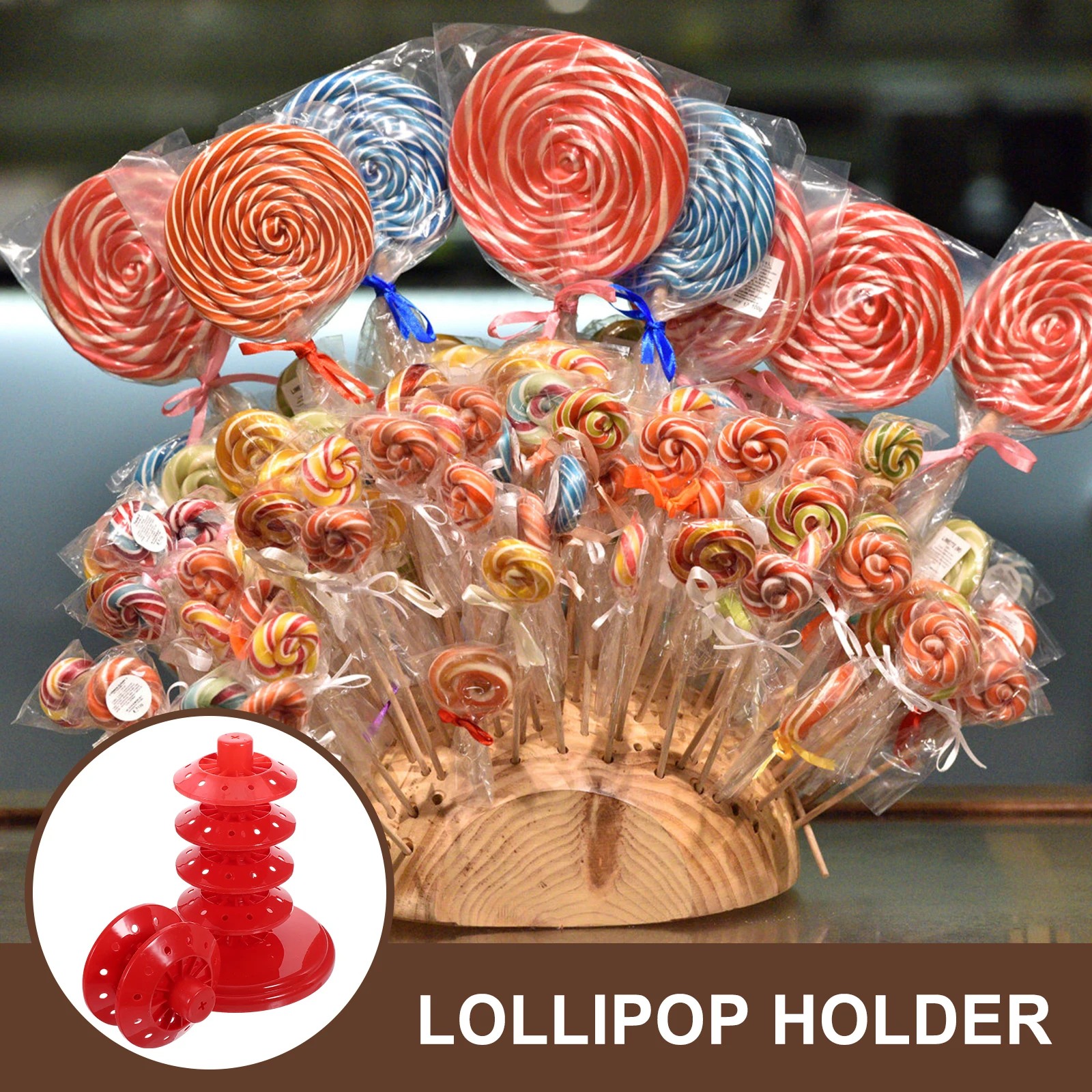 

Cake Pops Stand Multiple Holes Lollipop Holder Desktop Display Rack Multi Function Plastic Lollipop Stand