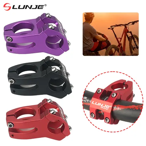 MTB Road Bike Stem 25.4mm High-Strength Aluminum Alloy Bike Handlebar Stem 45mm Lightweight Cycling Parts