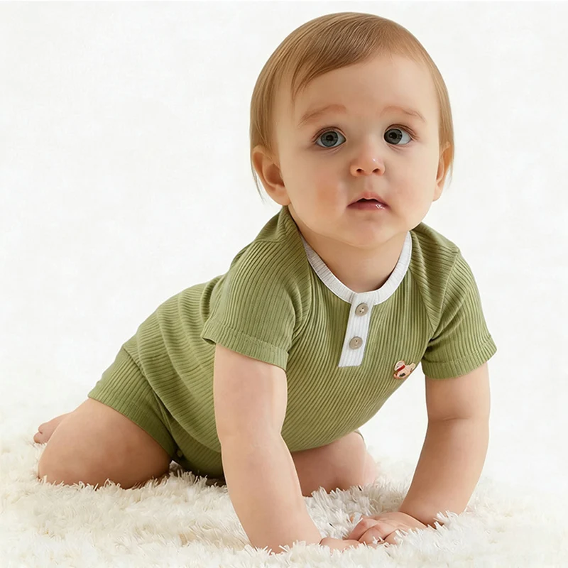 0-24M Newborn Kid Baby Boy Girl Clothes Summer Short Sleeve Baby Romper Casaul Jumpsuit Cute Sweet Outfit Playsuit