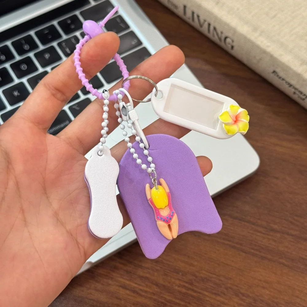 Portable Floatable Swimming Pool Keychain Lightweight Colorful Floating Keychain Durable Compact Swim Key Ring Beach Vacation