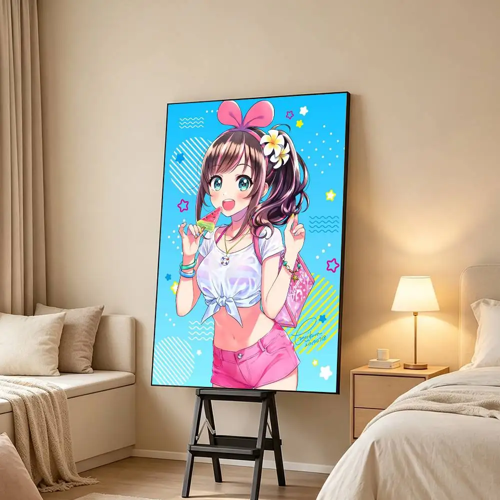 VTuber K-Kizuna-A AI Poster High Quality Dorm Living Room Aesthetic Wall Decoration Painting Stickers Gift