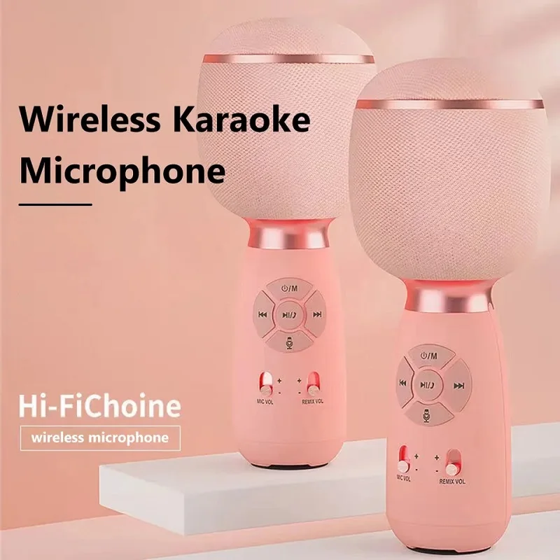 Altoparlante per microfono Bluetooth senza fili microfono professionale per Karaoke registratore di canto portatile lettore musicale per adulti bambini