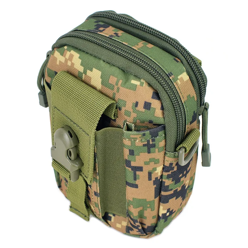 Nylon Molle Waist Pack - Tactical EDC Belt Bag for Outdoor Running/Hiking, Multi-Function Medical Pouch with Phone Pocket