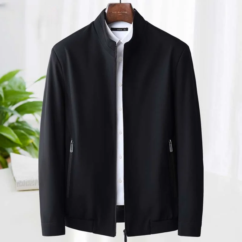 

Spring and Autumn Jacket Men Casual Blazer Jacket Lightweight Workwear Clothes Men Fashion Solid Color Business Coats C21