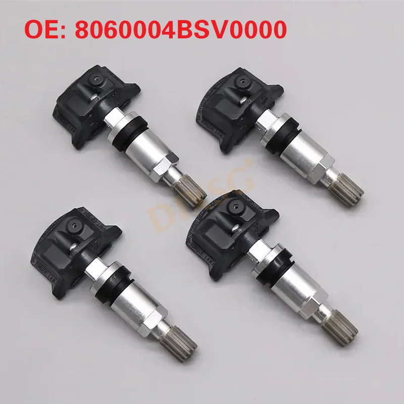 4Pcs TPMS Tire Pressure Sensor 8060004BSV0000 For Trumpchi GA3 GA6 GS4 GS5 GS7 GS8 GM8/M8 2014-2023 TPMS 433Mhz 806000-4BSV0000