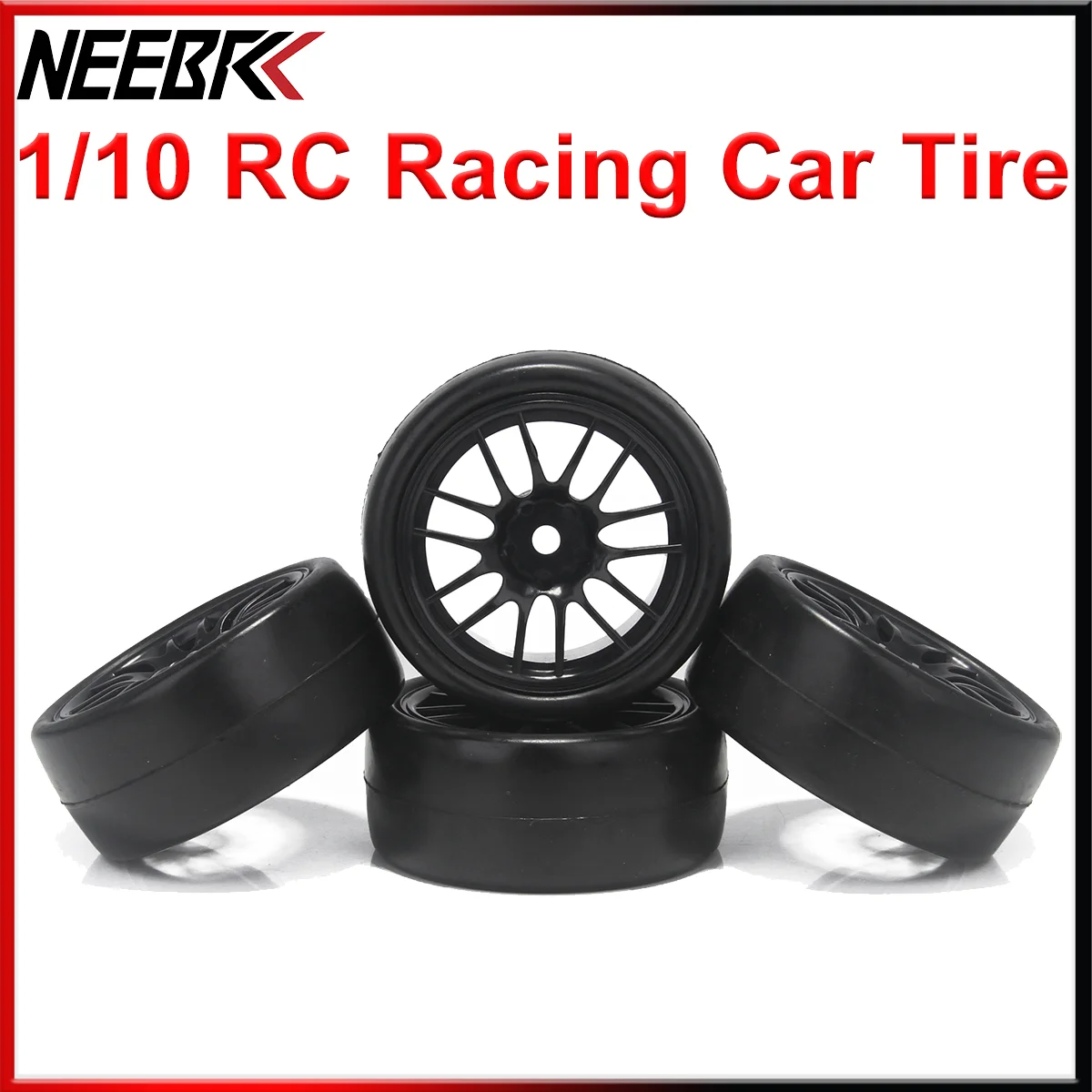

4PCS NEEBRC 1/10 R bber Tires 65mm Racing Off-road Buggy Tire Wheel 12mm Hex Hubs For 1/10 RC Car Wltoys Traxxas Scx10 Trx-4