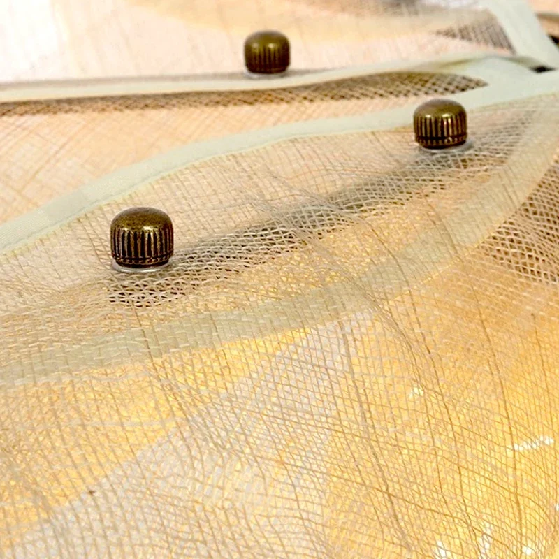 خمر وابي سابي النسيج مُثبتة في السقف ضوء النمط الياباني مصباح معلق لغرفة المعيشة مطعم فندق - إضاءة المزاج