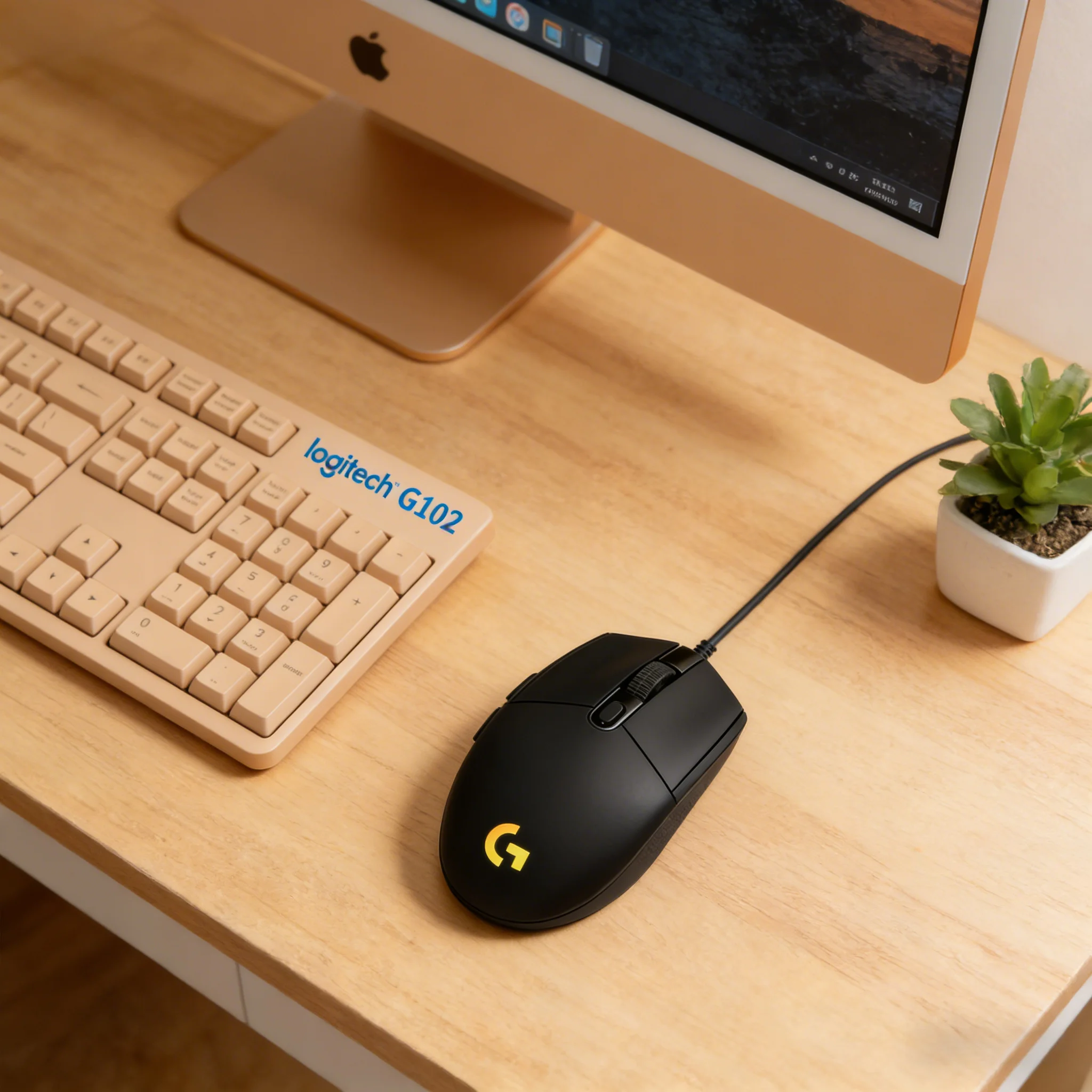 

Игровая мышь Logitech G102 проводная с RGB-подсветкой LIGHTSYNC, 8000 DPI, 6 программируемых кнопок, отклик 1 мс для ПК, Mac, ноутбуков, геймеров