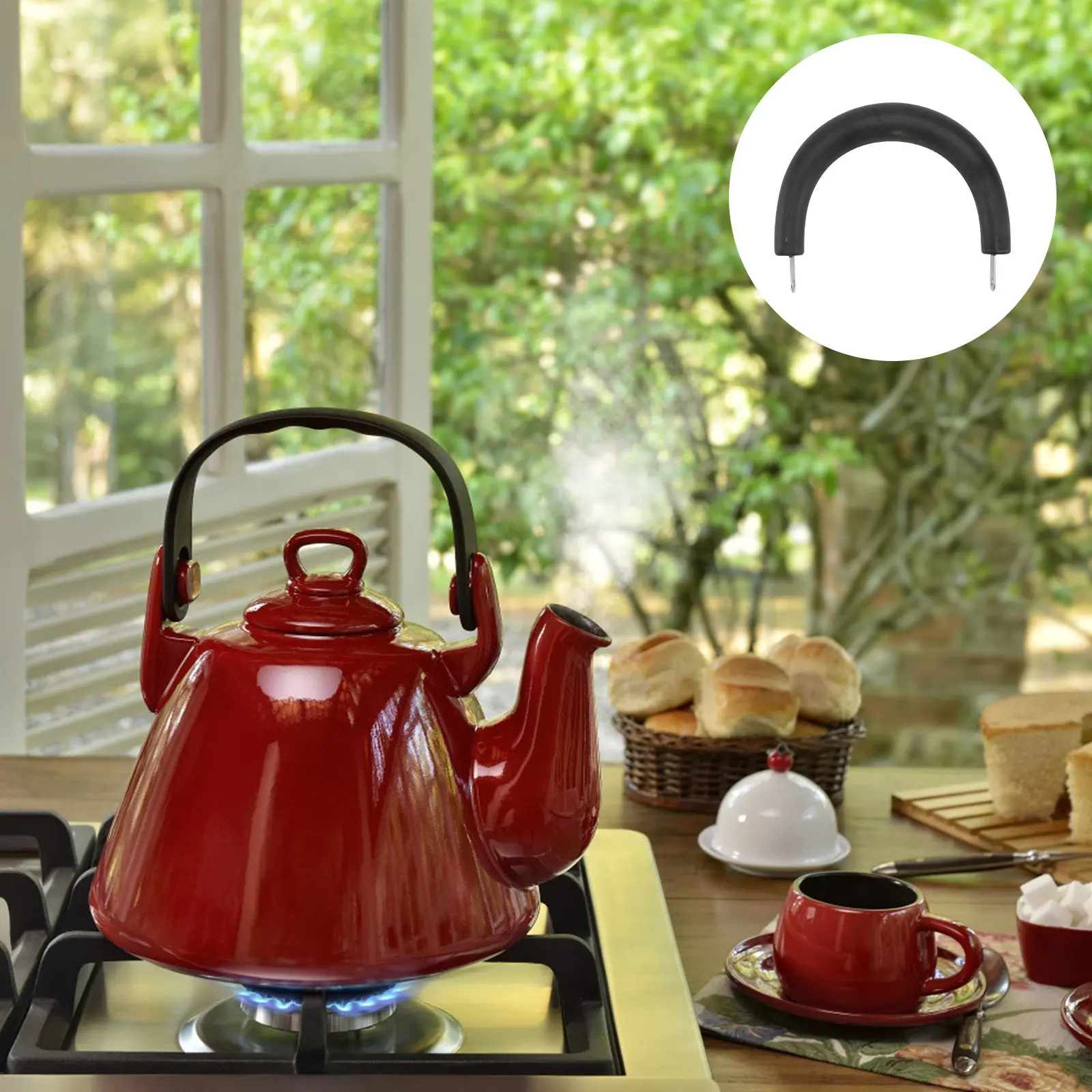 3Pcs Ergonomic Kettle Knob for Water Kettle Handle Heat Resistant Lightweight Dishwasher Safe Quick Install Comfort Grip Kitchen