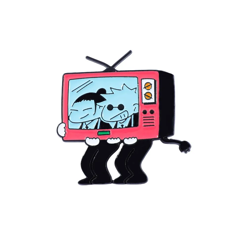 Cute Cartoon TV Character Enamel Brooch Alloy Metal Lapel Pin Badge Fashion Accessories for Shirts Bags Clothes Gifts for Friend