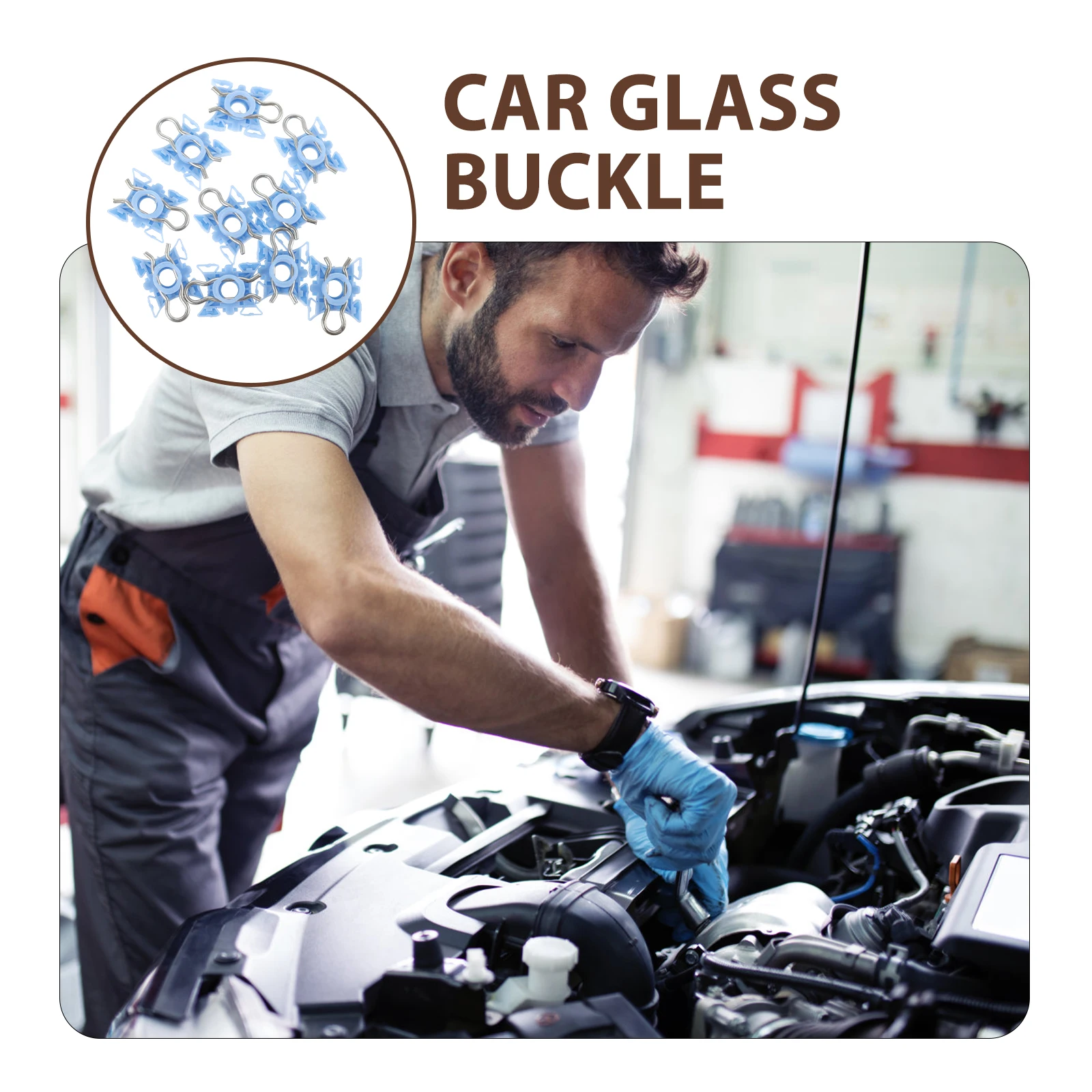 

10pcs Car Glass Clips Plastic Retaining Clamps Adjustable Compatible Models Easy Install Durability Customization