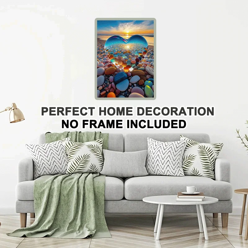 هدايا عيد الميلاد للبالغين: أحجية الصور المقطوعة للبالغين مكونة من 1000 قطعة: أحجار قلب على الشاطئ، مقاس كبير 70 × 50 سم (27.5 × 19.7 بوصة) #5