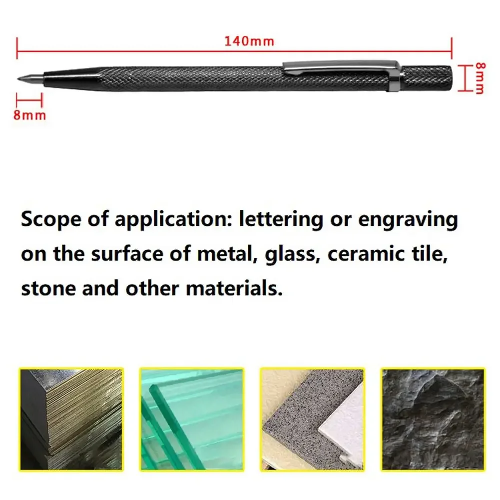 Hand Tools Tile Cutting Pen Carbide Tip Ceramic Engraving Pen Marking Scriber Pen Tungsten Tungsten Steel Alloy