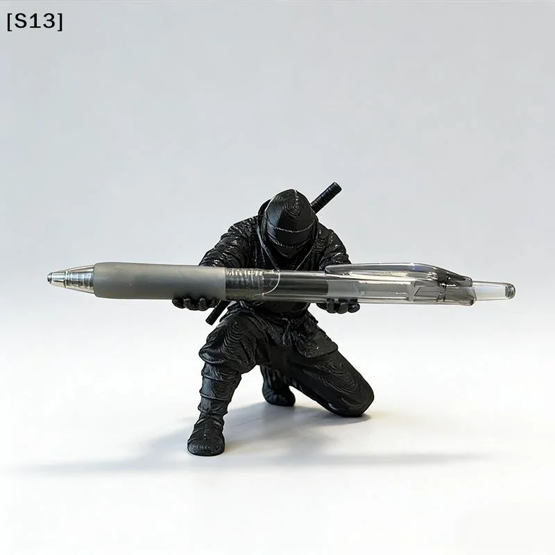 Creative -Style Single Kneeling Knight Pen Holder Armor Knight Kneeling Figurine Pen Holder Desktop Stand Storage Decor[Q]Q@