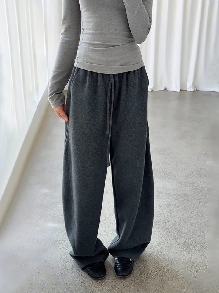 

Свободные широкие брюки унисекс для осени: комфортные, расслабленные, в стиле BF, вязаные, прямые, в стиле кэжуал