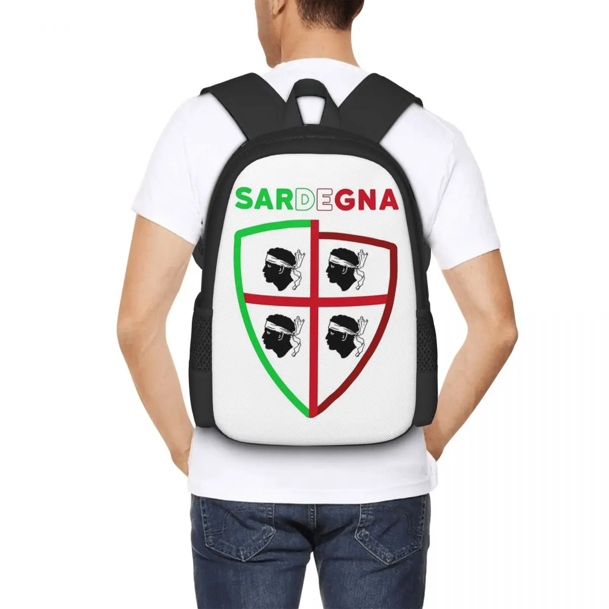 

Corsica Flag French Corsican Pride Student Backpack School Bag Hiking Travel Daypack for Fashion Bookbag Shoulder Bags