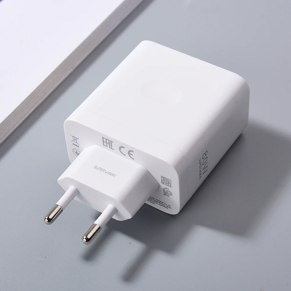 OPPO 80W SuperVOOC Charger EU Fast Charging Power Adapter USB C Cable For OPPO Reno 12 11 10 9 8 Pro Find X2 X3 X5 X6 X7 Pro N3 - náhled 2