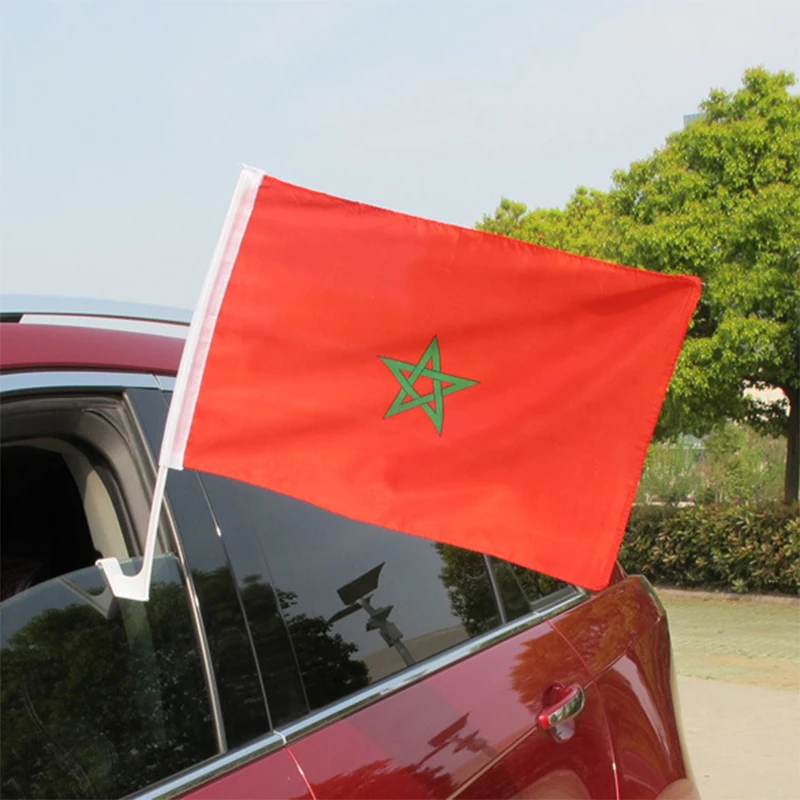 Aerlxemrbrae   NEW 30x45cm   Morocco   car flag 12x18inch  Morocco  window flag bearer standard-bearer waving flags