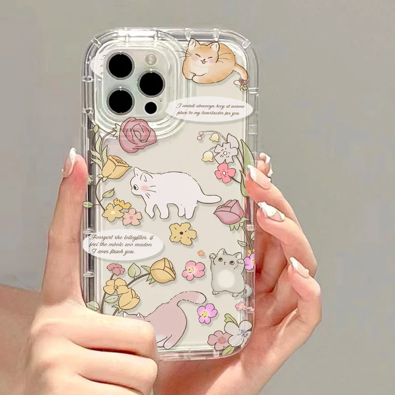 Flower Phone Case For iPhone 13 Case iPhone 11 15 12 16 14 Pro Max XS XR X 7 8 16 Plus SE 2020 Aesthetic Floral Cute Cover Cases