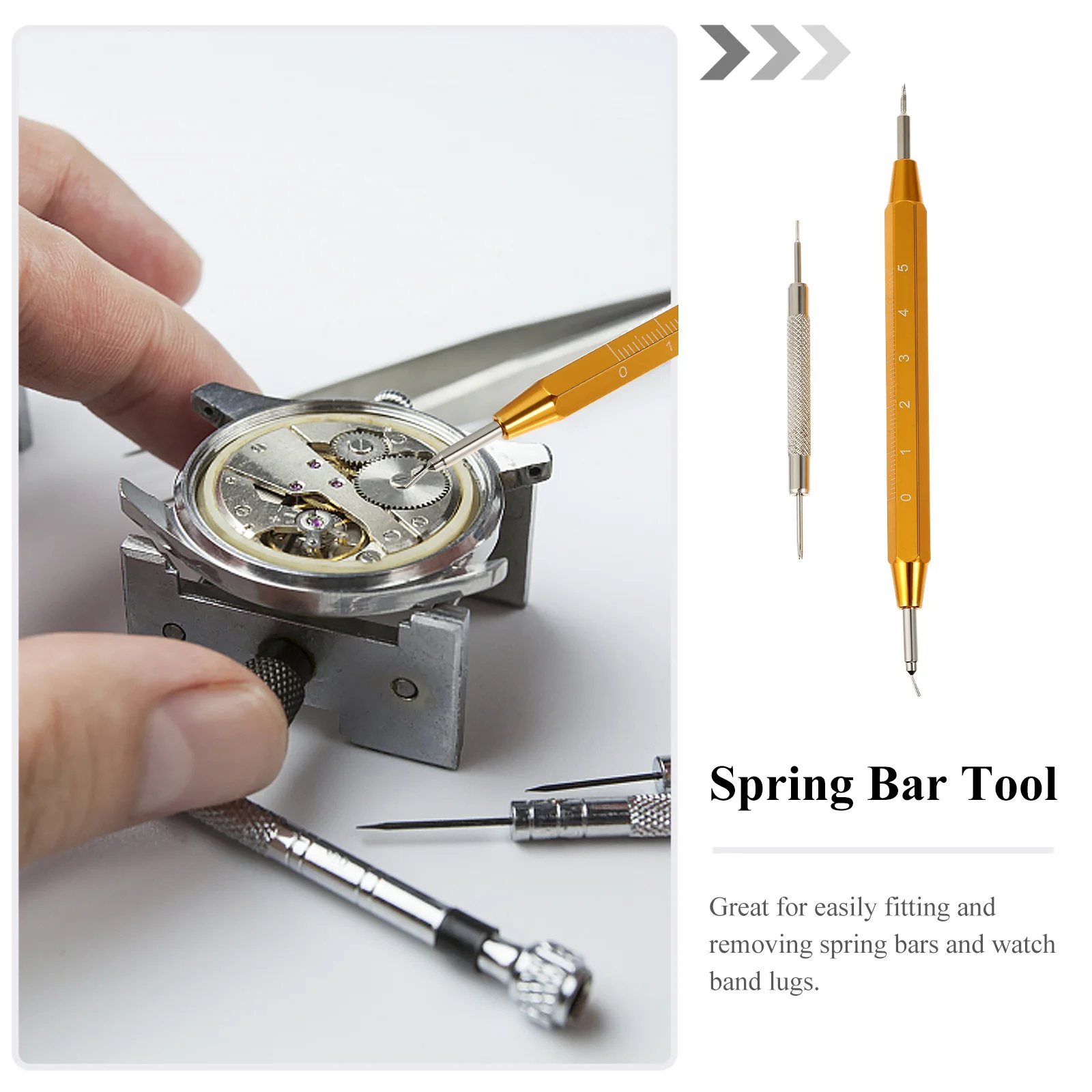 

2pcs Double-Ended Repair Tool Simple Spring Bar Removal Installation Band Strap Remover Pin Pusher Watch Repairing Spring Bar