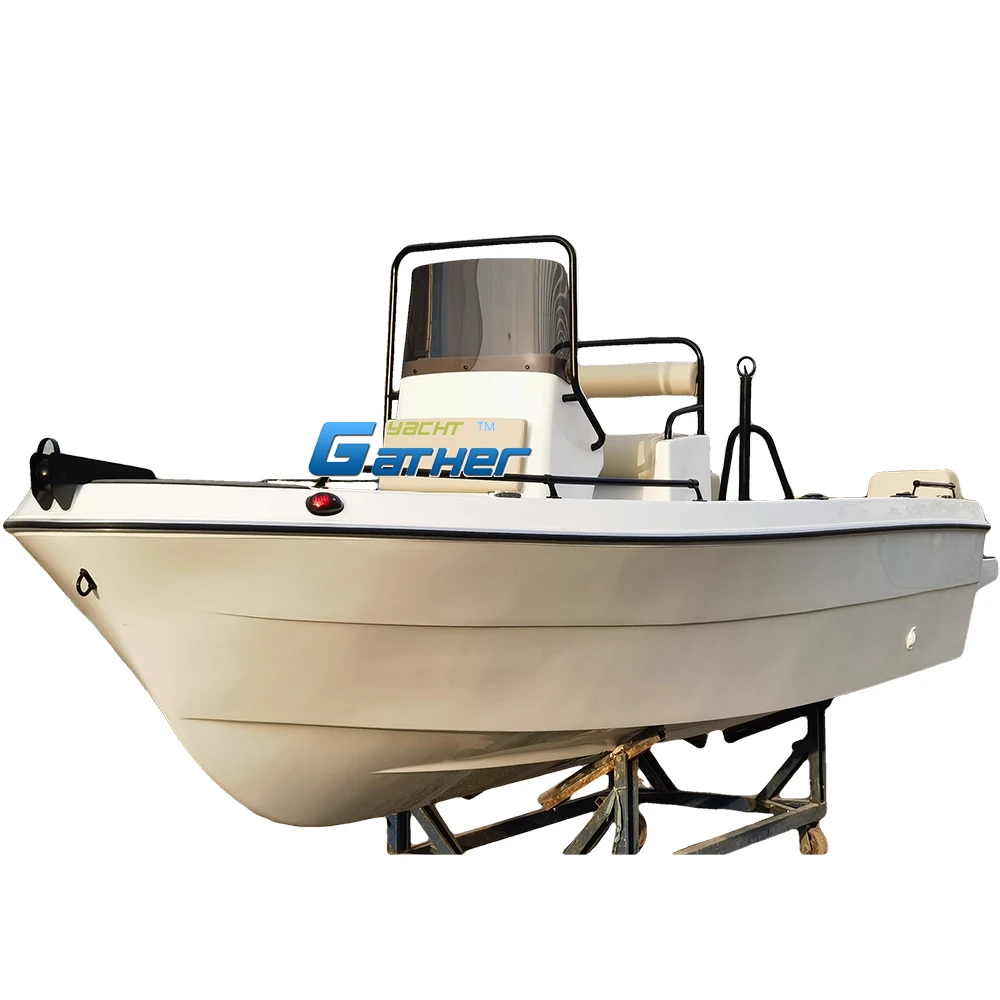 Gather Factory 17ft Fiberglass Fishing Boat for Fishing Customized 5M Fishing Boat Factory Direct Sale