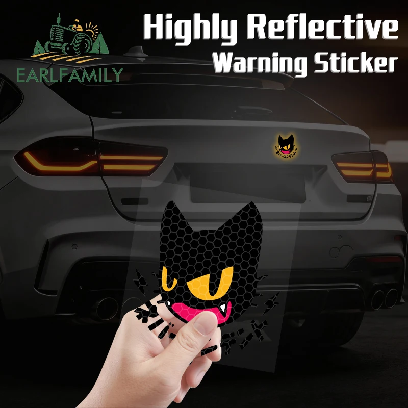 EARLFAMILY Never Content JDM Racing Reflective Car Sticker Off Road 4x4 Window Trunk Decal Funny Graffiti Stickers Car Wrap