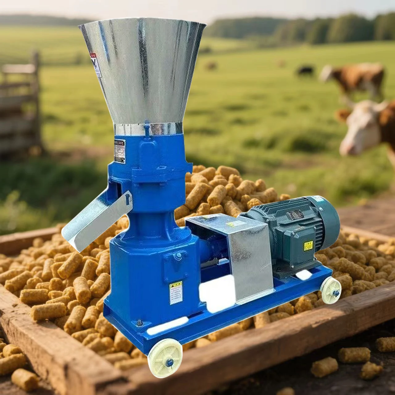 New 220V Small Home Breeding Feed Processing Equipment Making Straw Corn Capsules for Chicken Duck Sheep Cattle for Farm Use