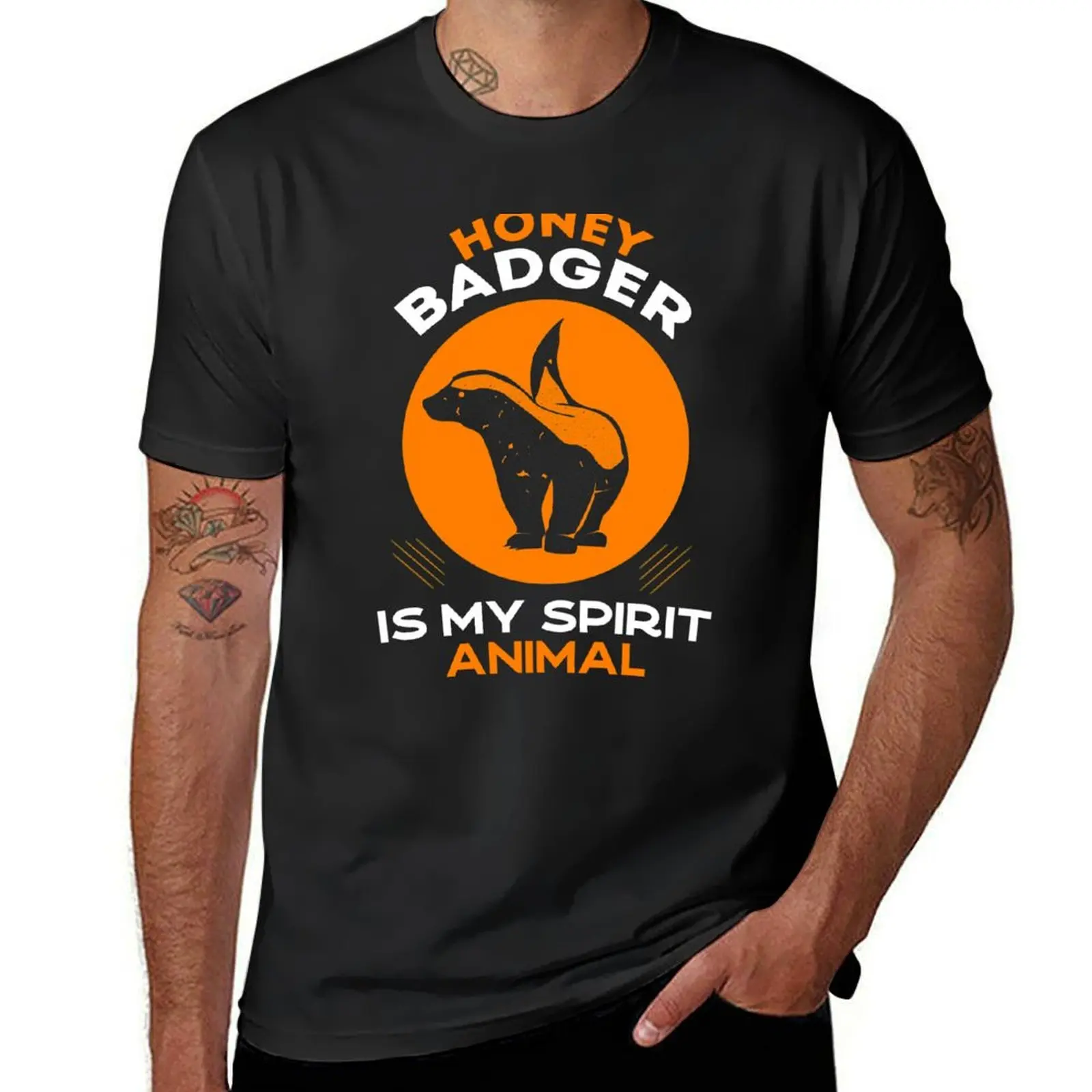 

Honey Badger Is My Spirit Animal T-Shirt anime clothes animal prinfor boys cute clothes mens t shirt graphic