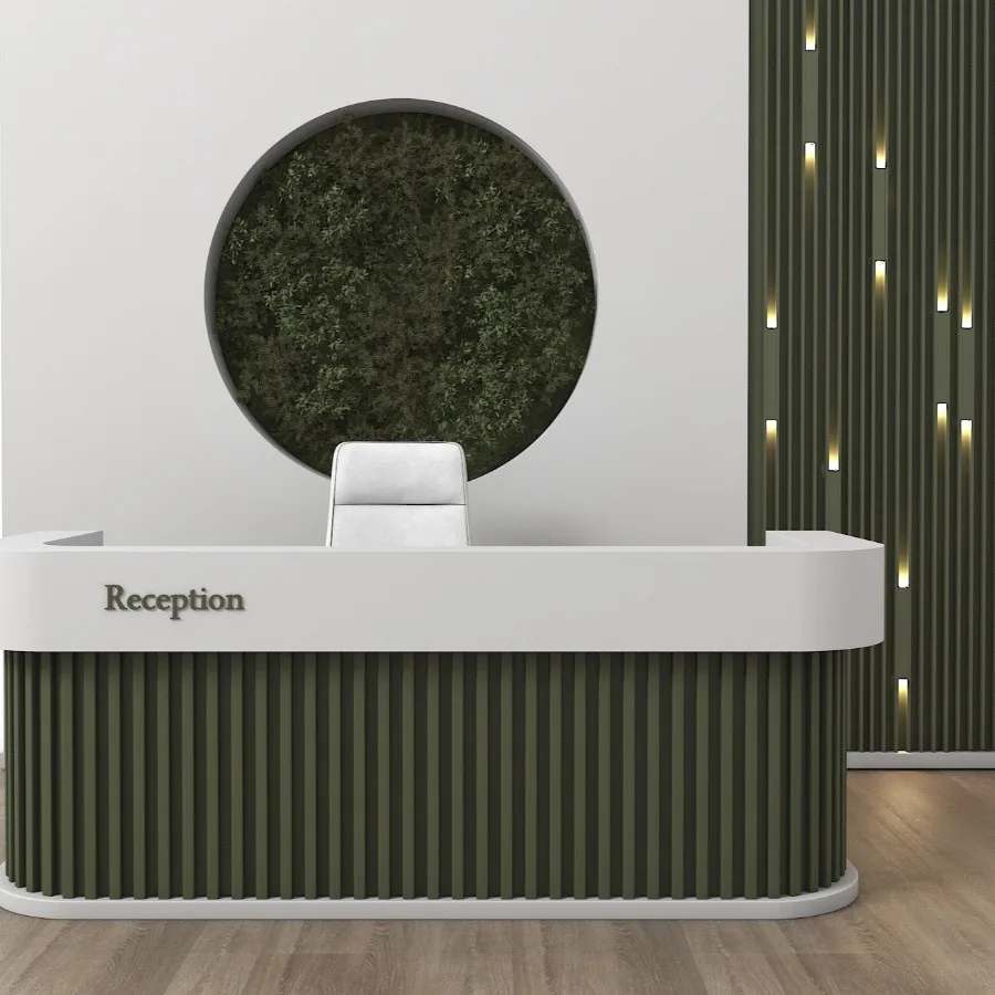 

Design Arc Simple Reception Desks Modern Solid Premium Reception Desk Load-bearing Luxury Office Furniture Mesa De Recepção LJ40