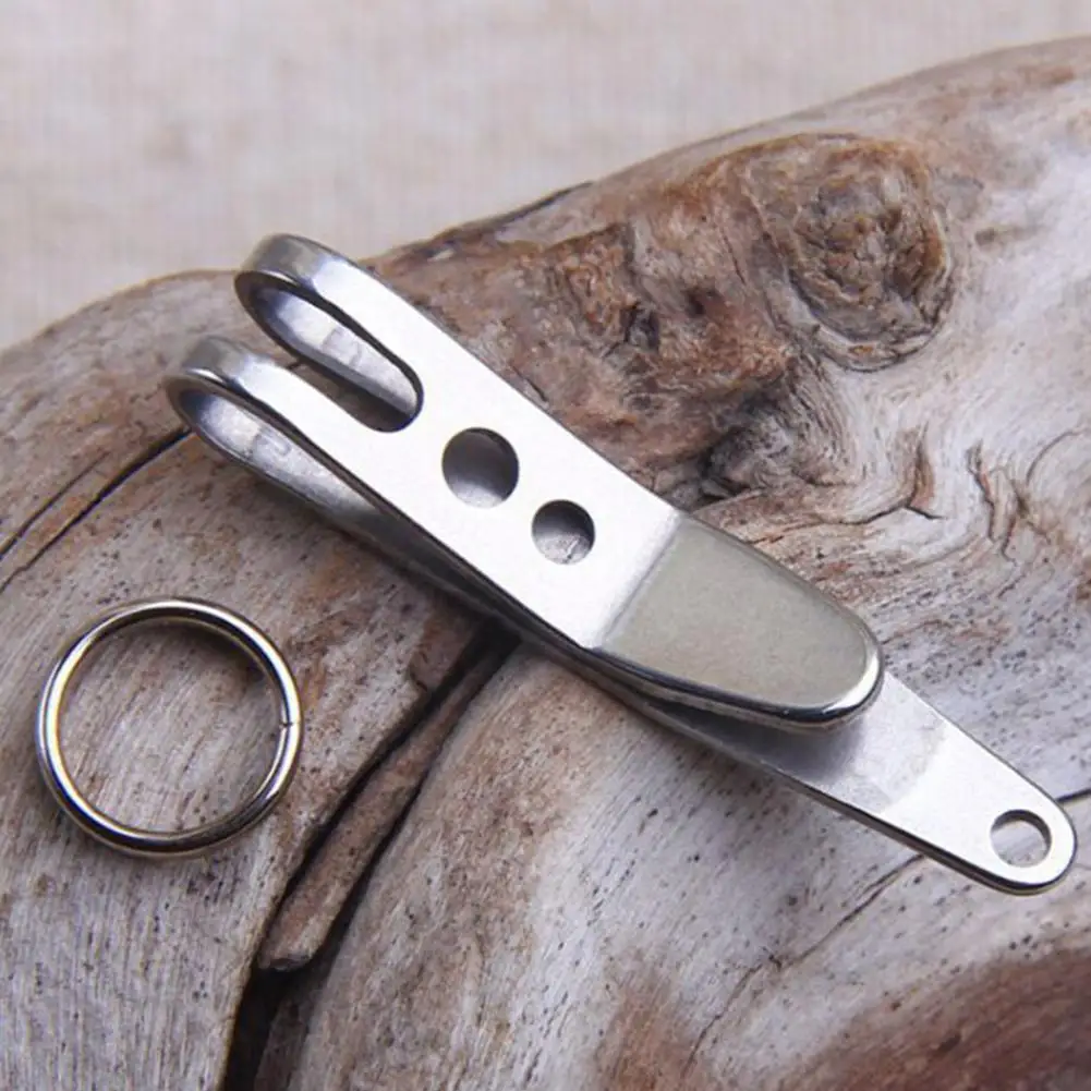 Mini Outdoor Belt Clip Stainless Steel Suspension Pocket Outdoor Holder Clip Chain Camping Tools With J0y1