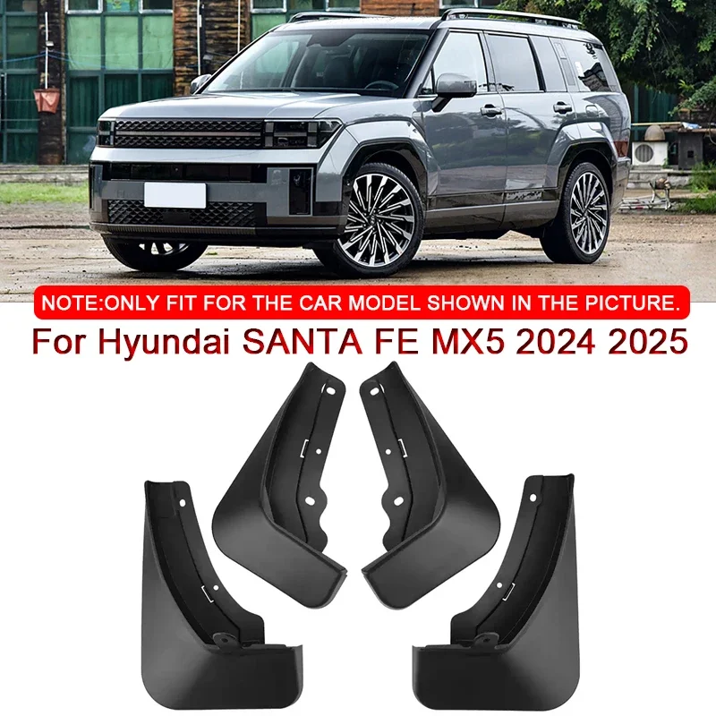 

For Hyundai SANTA FE MX5 2024 2025 Car Styling ABS Car Mud Flaps Splash Guard Mudguards MudFlaps Front Rear Fender Accessories