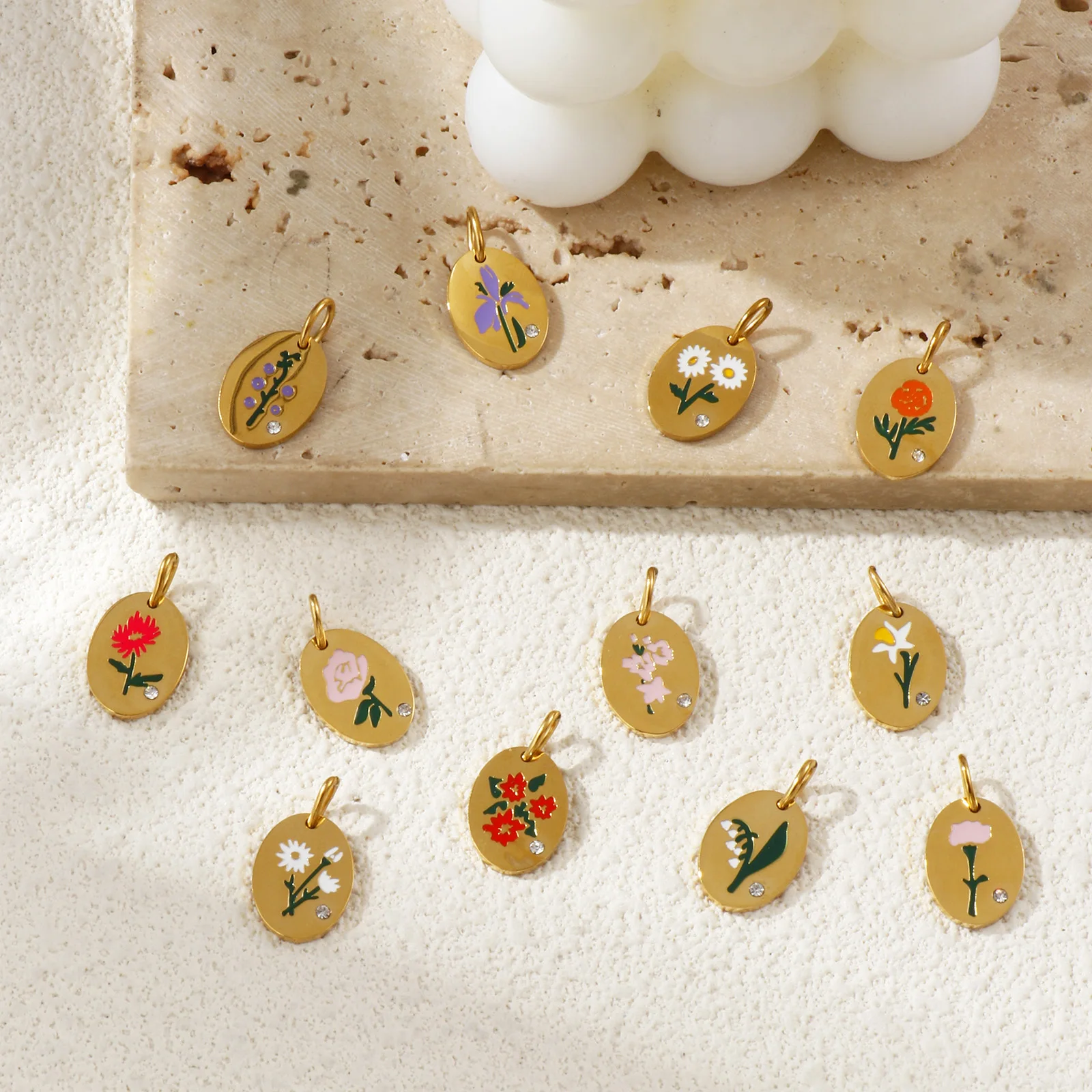 1 Buah Liontin Bunga Bulan Kel - Birth Flower Necklace ulasan dan harga