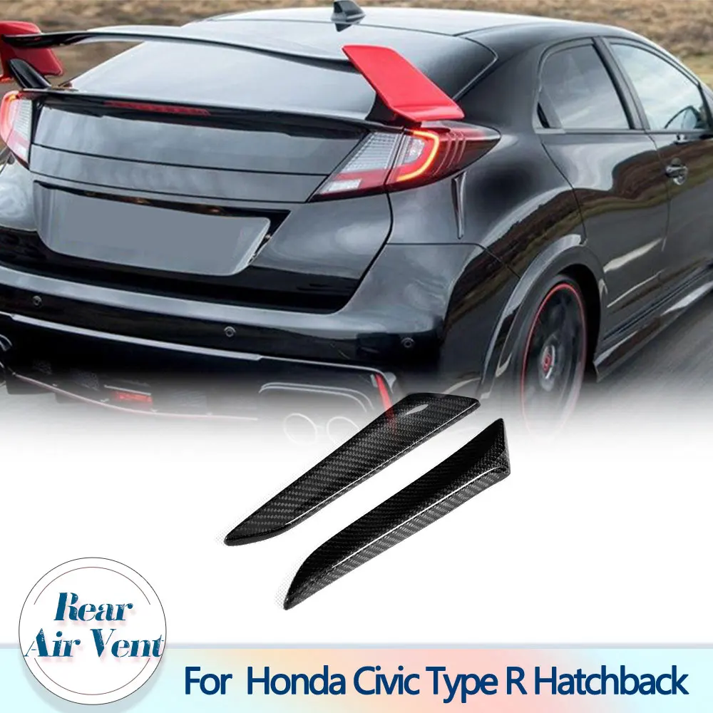 

Carbon Fiber Rear Bumper Vents Decoration Trims Fins for Honda for Civic Type R Hatchback 5-Door 2015 2016 Rear Splitter Canard