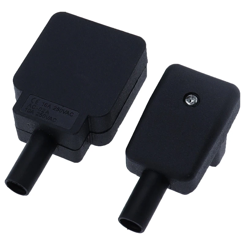 Black Elbow C15 C13 C14 Power Cord Wiring Power Plug Assemble IEC Connector Outlet PDU UPS Electrical AC Socket Plug 10A 250V