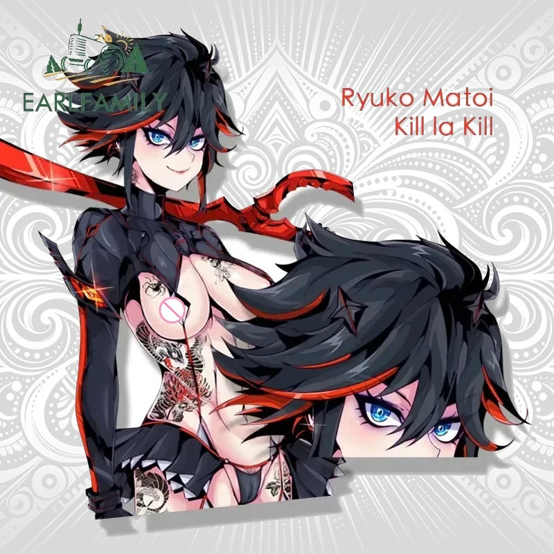 

EARLFAMILY Gothic Matoi Ryuuko Car Sticker Janpan Anime KILL La KILL Sketch Waifu Decal JDM Cartoon Peeker Girl Fanart Stickers