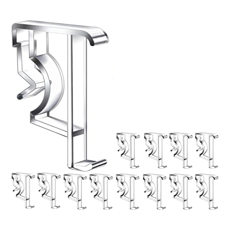 2 Inch Clear Blind Clips For Valance,  Valance Clips For Wood Or Faux Wood Horizontal Blinds Valance (12 Pieces)