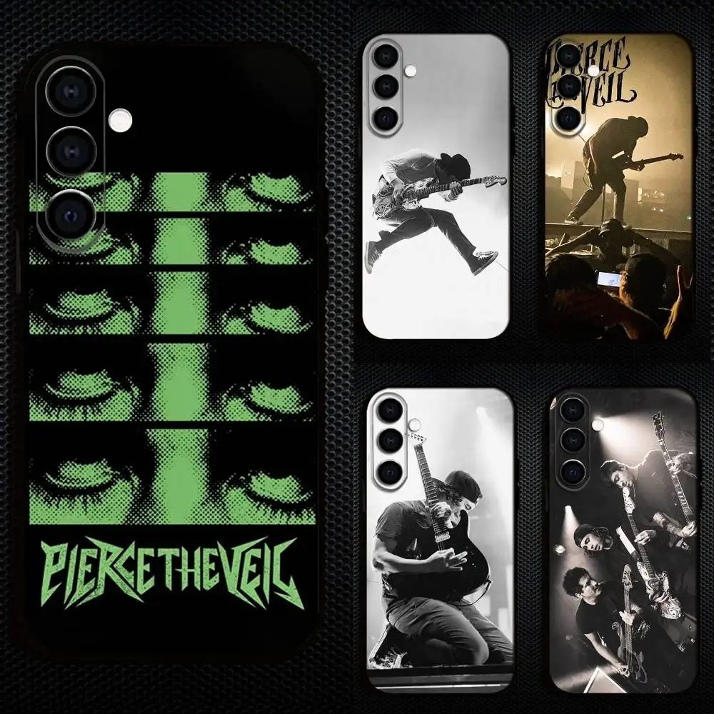 

P-Pierces The Veil Phone Case For Samsung Galaxy A73,A72,A71,A70,A53,A52,A51,Others Soft Black Cover