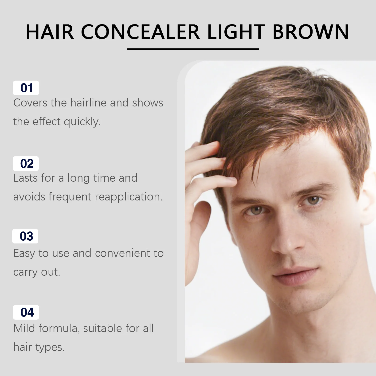 

Крем-корректор для волос светло-коричневого цвета (водостойкий) - Одноразовый карандаш-корректор с расческой, временный инструмент для укладки и ухода за волосами