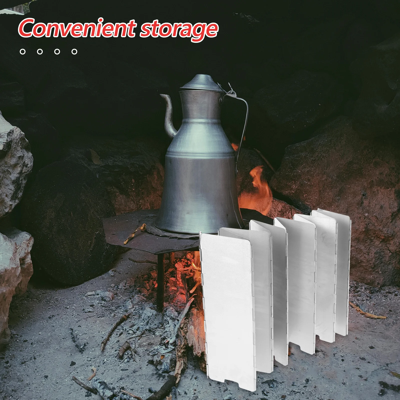 

1Set Portable Folding Camping Stove Windscreen Aluminum Alloy Lightweight Outdoor Stove Windshield 12-Plate Camping Supply