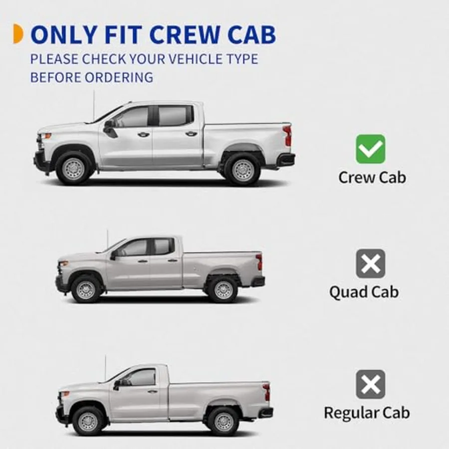 لوحات تشغيل 6 بوصات متوافقة مع 20152025 تشيفي كولورادو جي إم سي كانيون كرو كابينة سبائك الألومنيوم الأسود Nerf القضبان الخطوات الجانبية f #2