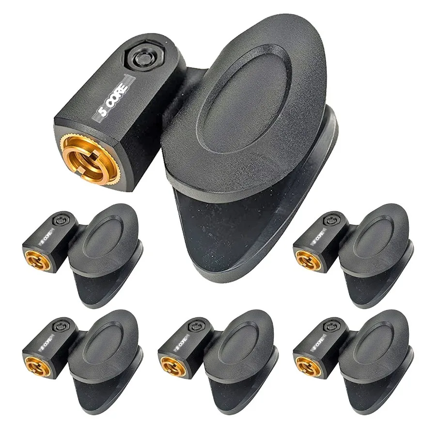 

5 Core Microphone Clips for all Handheld Transmitters Universal Adjustable Mic Clips with 5 8 Male to 3 8 Female Screw Adapter