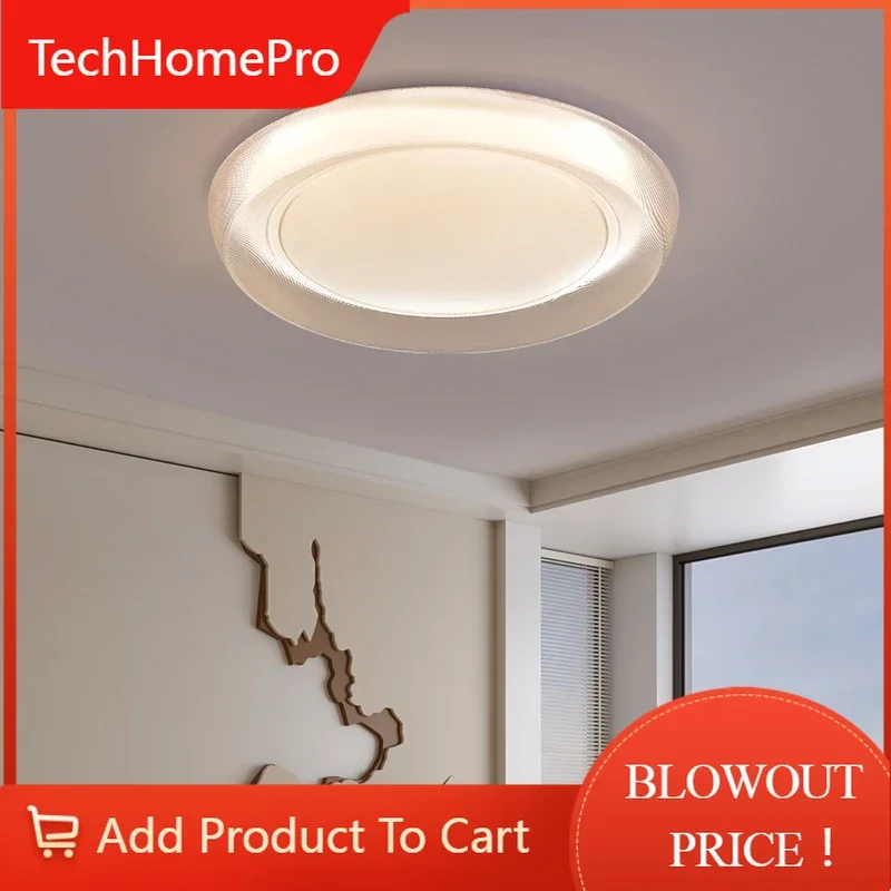 TechHPMinimalist Modern Round Ceiling Light Led Chandelier Lamps For Living Room Bedroom Kitchen